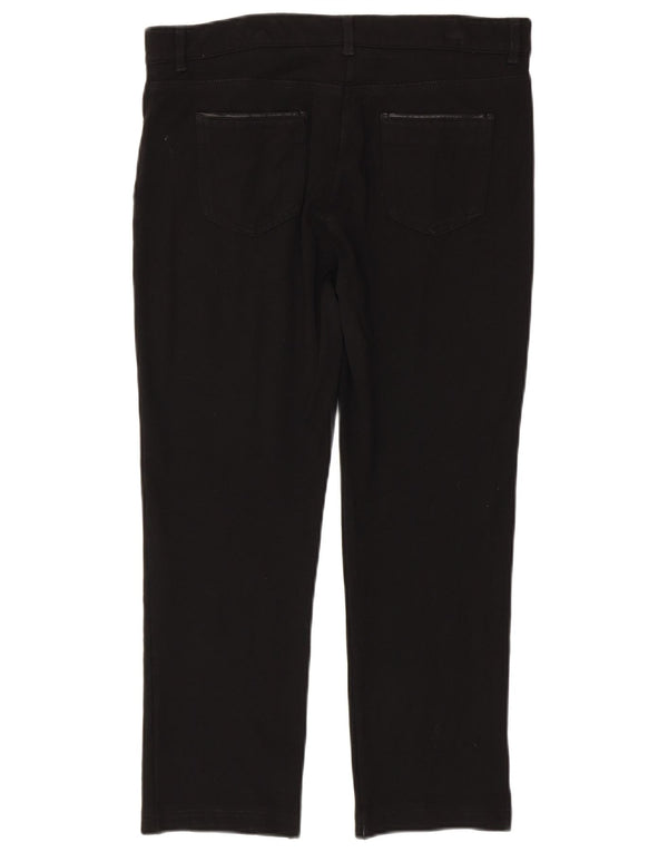 Damskie proste spodnie Wallis UK 14 Large W34 L25 Czarna wiskoza