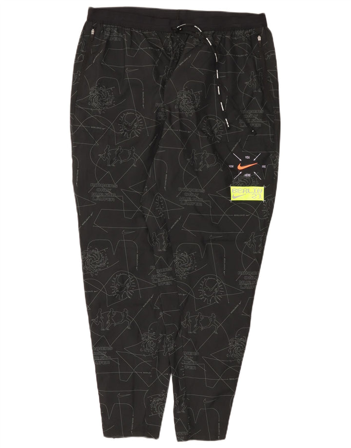 Damskie spodnie dresowe Nike Dri Fit z abstrakcyjnym wzorem UK 18 XL, czarne