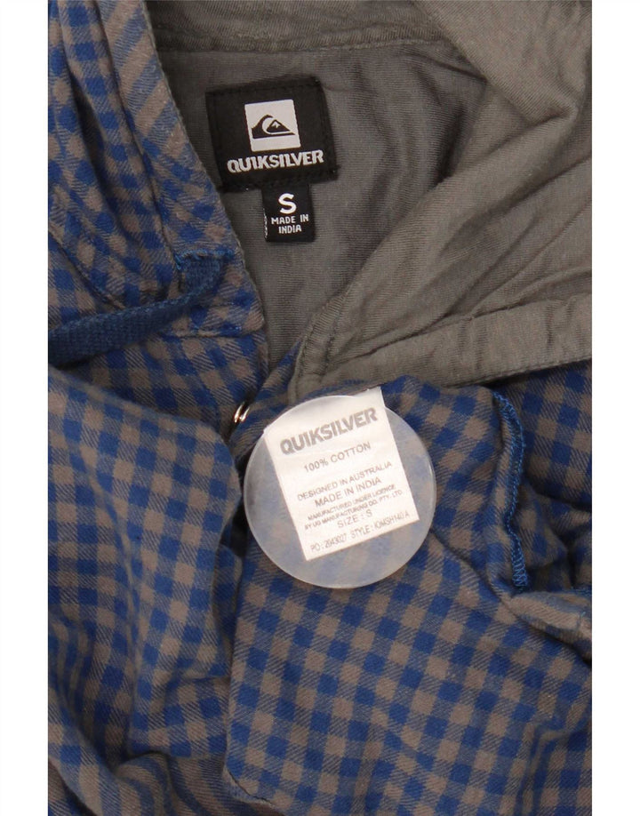Męska koszula flanelowa Quiksilver drwal, mała, niebieska bawełniana kratka