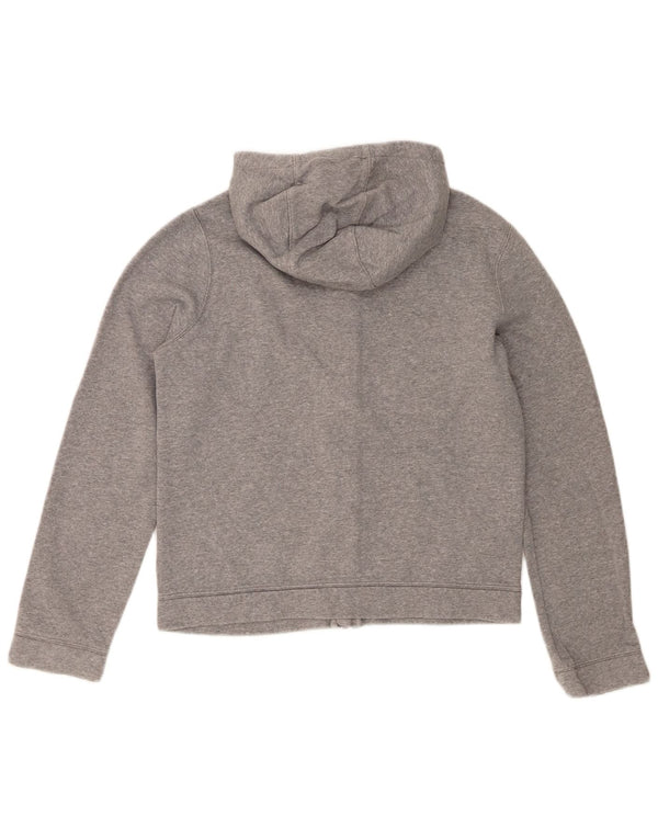Chłopięcy sweter z kapturem i zamkiem Nike, 13-14 lat, XL, szara, bawełniana z blokami kolorów