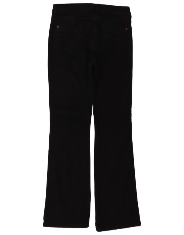 Marks & Spencer Damskie Długie Jeansy Bootcut UK 10 Małe W28 L33 Czarne Bawełniane