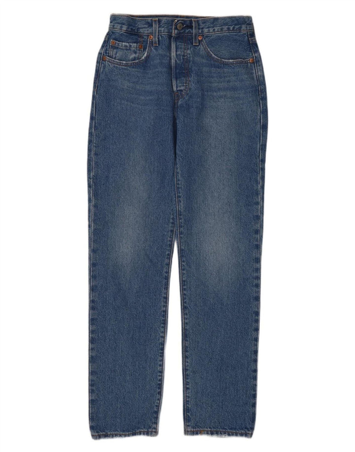 Damskie jeansy Levi's 501 Straight W26 L30 Niebieskie bawełniane