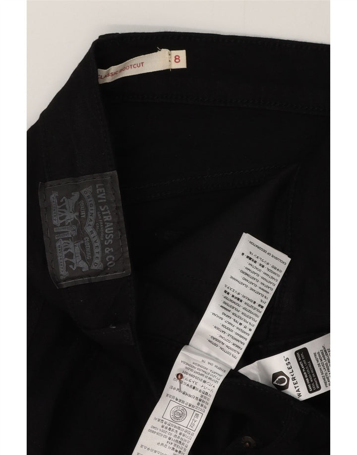 Klasyczne jeansy damskie LEVI'S Bootcut US 8 Medium W30 L29 Czarna bawełna