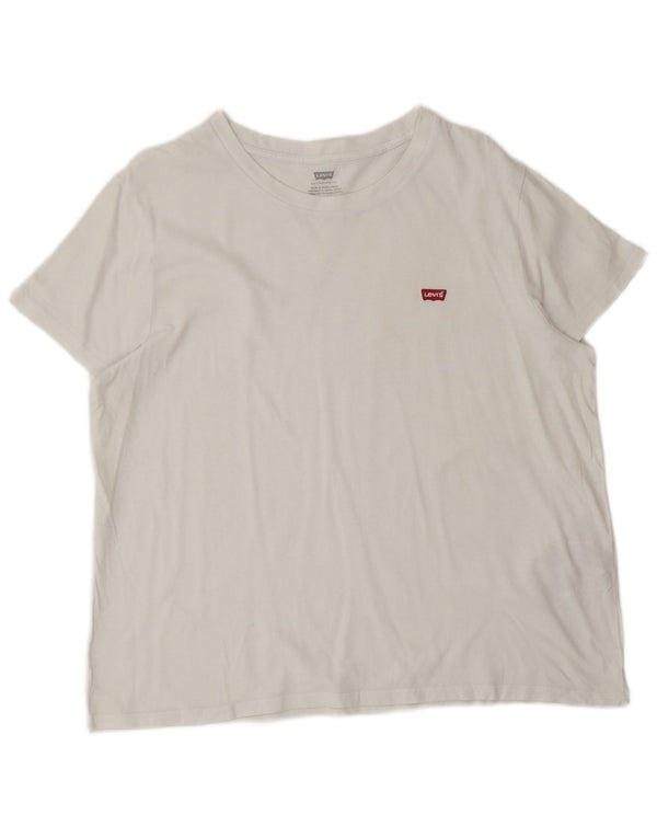 Levi's Womens T-Shirt Top UK 16 Large White Cotton