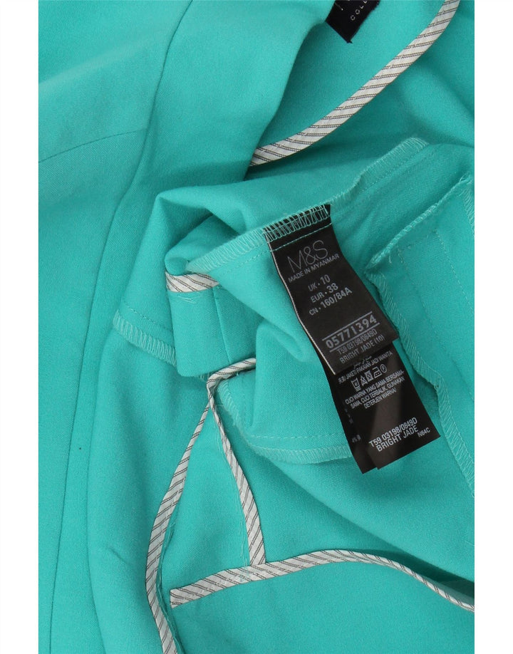 Marks & Spencer Damska otwarta marynarka UK 10, mała, turkusowa, poliester