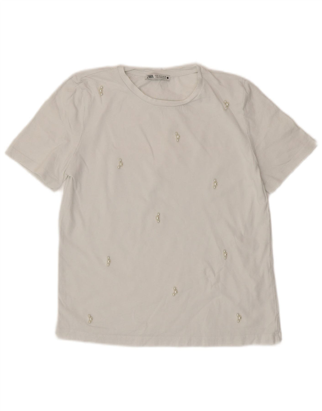T-shirt damski ZARA Top UK 8 Small White