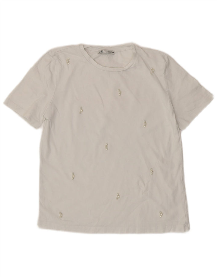 T-shirt damski ZARA Top UK 8 Small White
