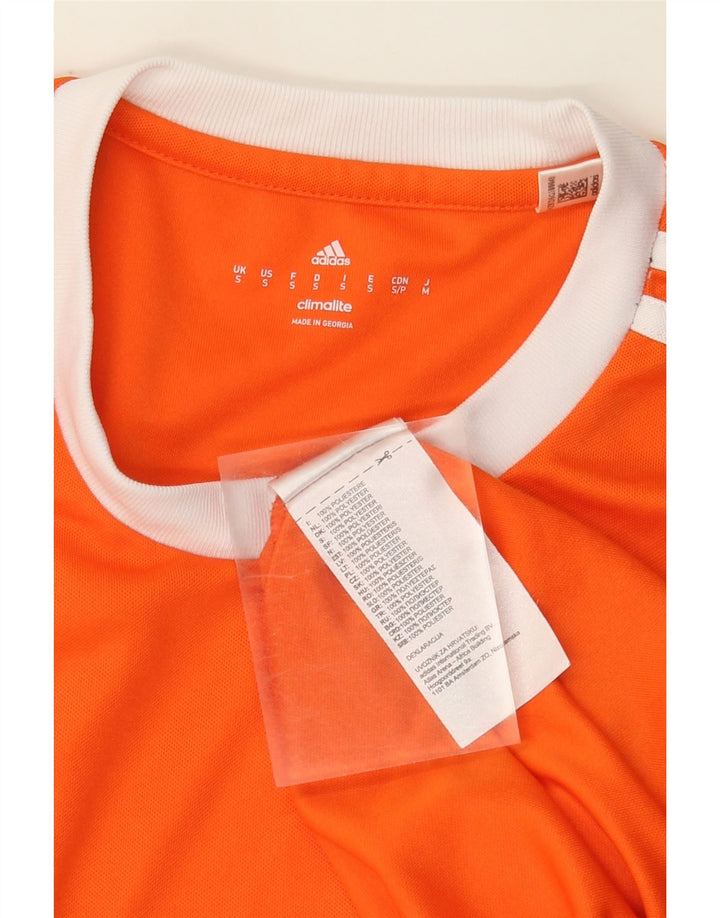 Adidas Męska koszulka Climalite Top, mała, pomarańczowa, poliestrowa