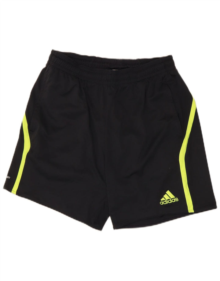 Męskie spodenki sportowe Adidas Climacool, średni czarny poliester z blokami kolorów