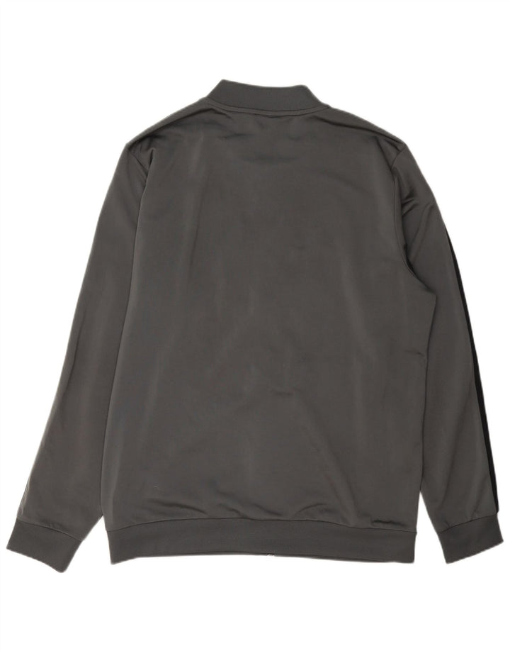 Adidas Męska bluza dresowa, duża, szara, poliestrowa