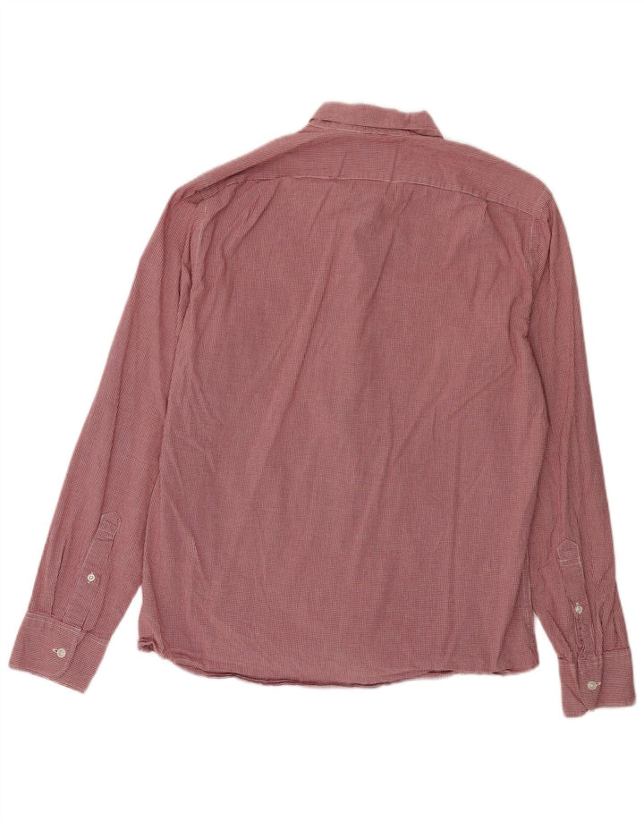 Koszula męska J. Crew Flex Washed, wąska, bawełniana w czerwoną kratkę