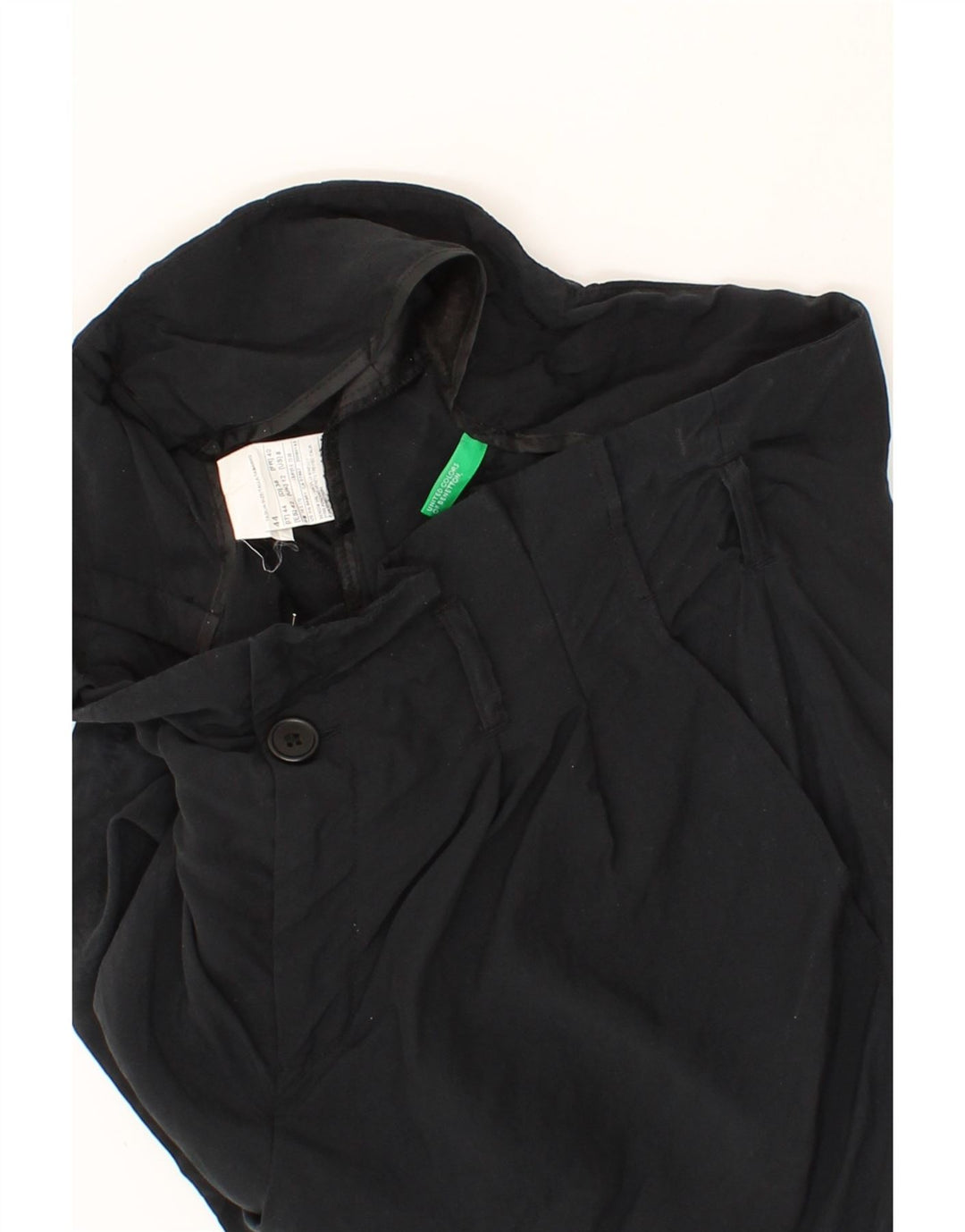 BENETTON Womens Pegged Chino Shorts IT 44 Medium W34  Black Modal Vintage Benetton and Second-Hand Benetton from Messina Hembry 