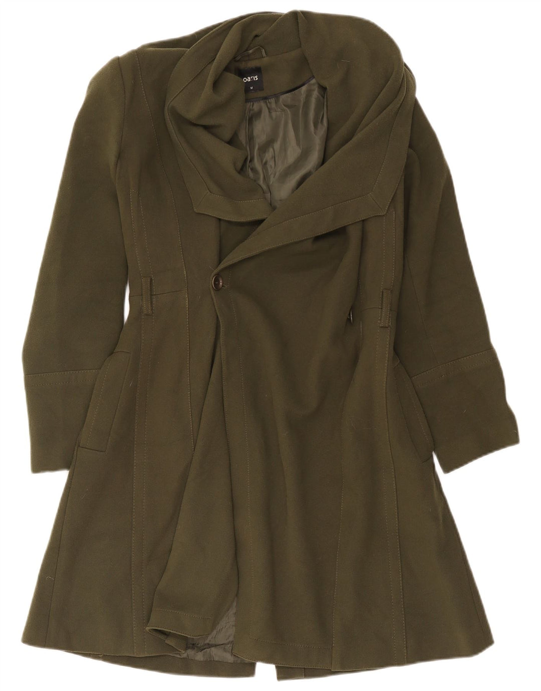 Płaszcz damski Oasis UK 14, średni, khaki, poliester