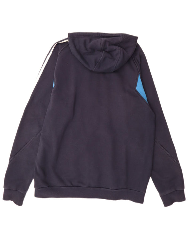 Męski sweter Adidas z grafiką i zamkiem błyskawicznym XL, granatowy, sportowy, z blokami kolorów