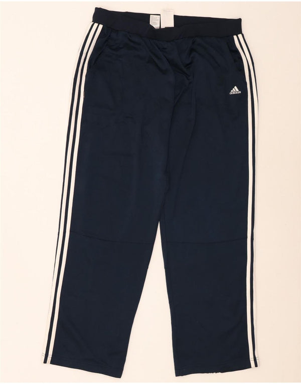 Męskie spodnie dresowe Adidas XL granatowe, poliestrowe