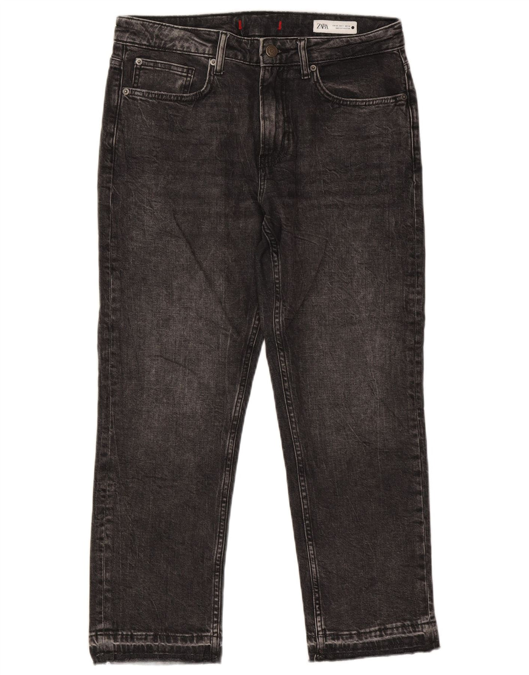 Damskie proste dżinsy ZARA EU 38 Small W28 L26 Czarne