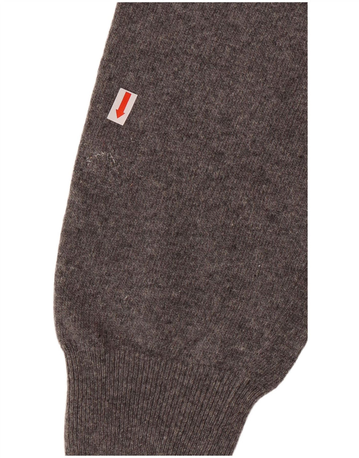 Męski sweter z okrągłym dekoltem Trussardi 2XL, szara wełna