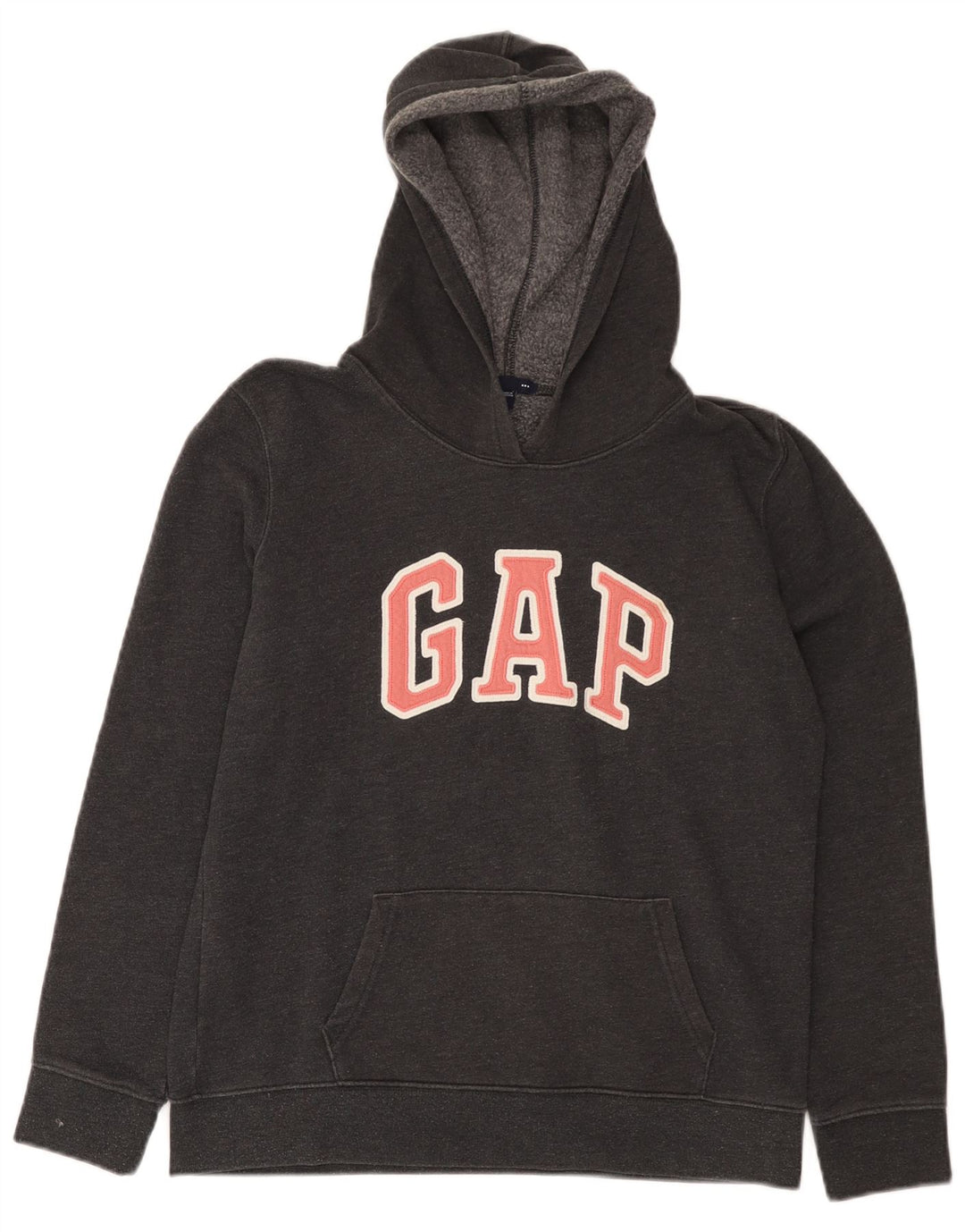 Damski sweter z kapturem i grafiką Gap UK 14, średnioszary, bawełniany