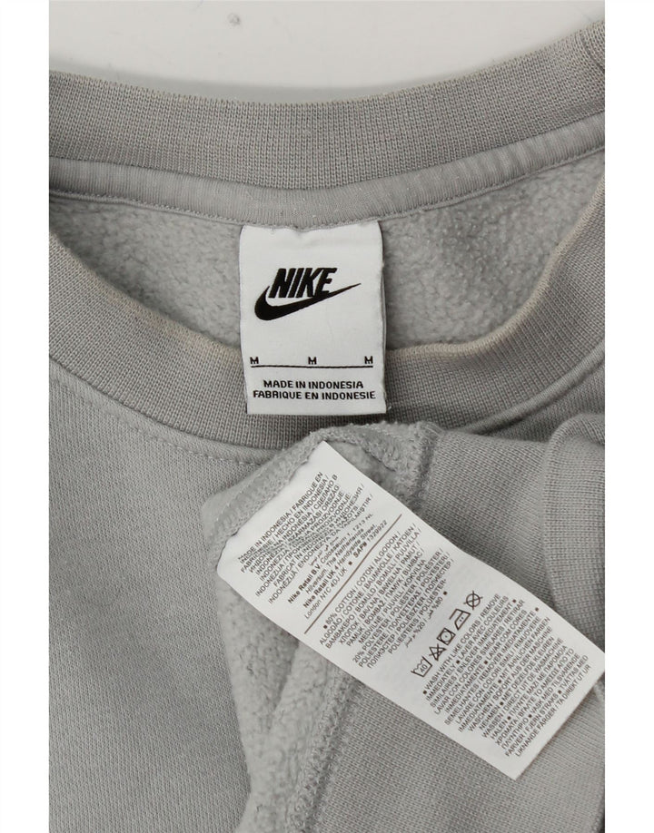 Męska bluza dresowa NIKE o luźnym kroju, średnioszara, bawełniana