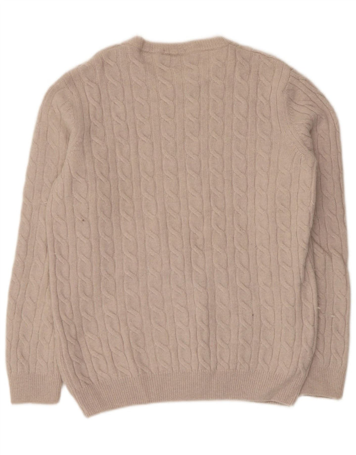 Męski sweter TIMBERLAND z okrągłym dekoltem, średnio beżowa wełna