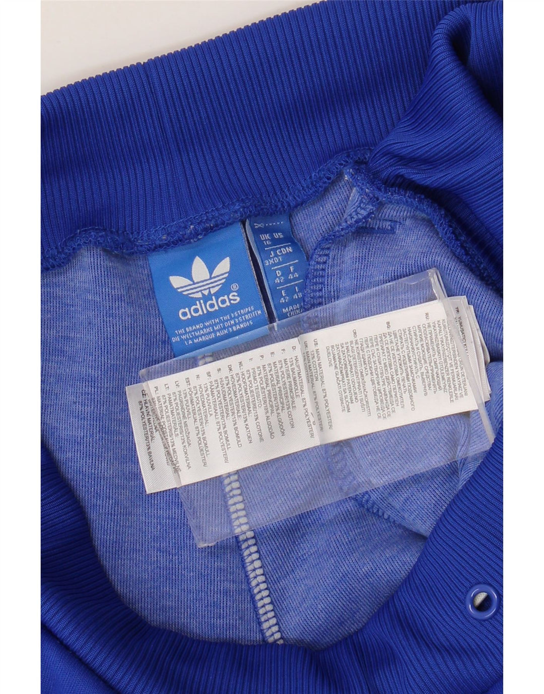 Damskie spodnie dresowe Adidas Joggers UK 16, duże, niebieskie, poliestrowe