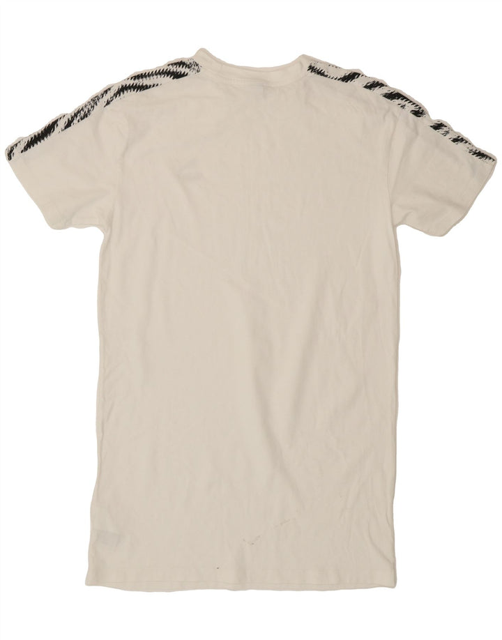 PUMA Mens Graphic T-Shirt Top Medium White Striped Cotton Vintage Puma and Second-Hand Puma from Messina Hembry 