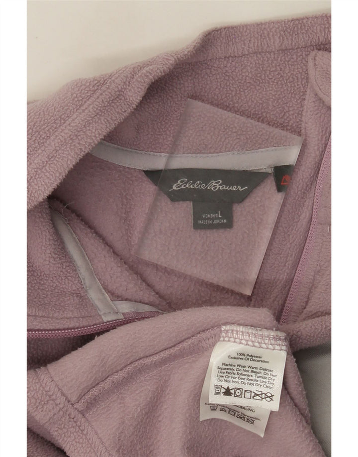 Damska kurtka polarowa Eddie Bauer UK 16, duża, fioletowa, poliestrowa