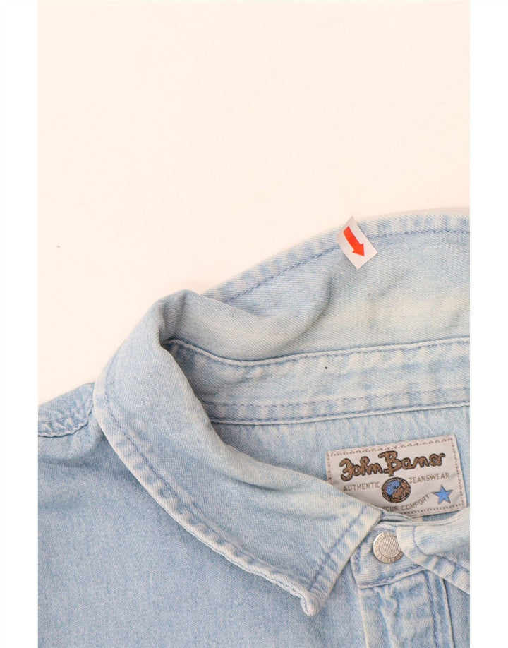 Męska koszula dżinsowa JOHN BANER 3XL, niebieska, bawełniana
