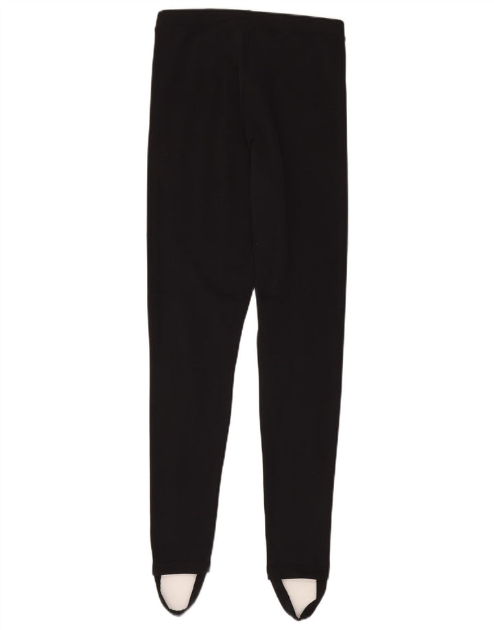 Damskie legginsy ADIDAS ze strzemionami UK 10, małe, czarne, poliestrowe