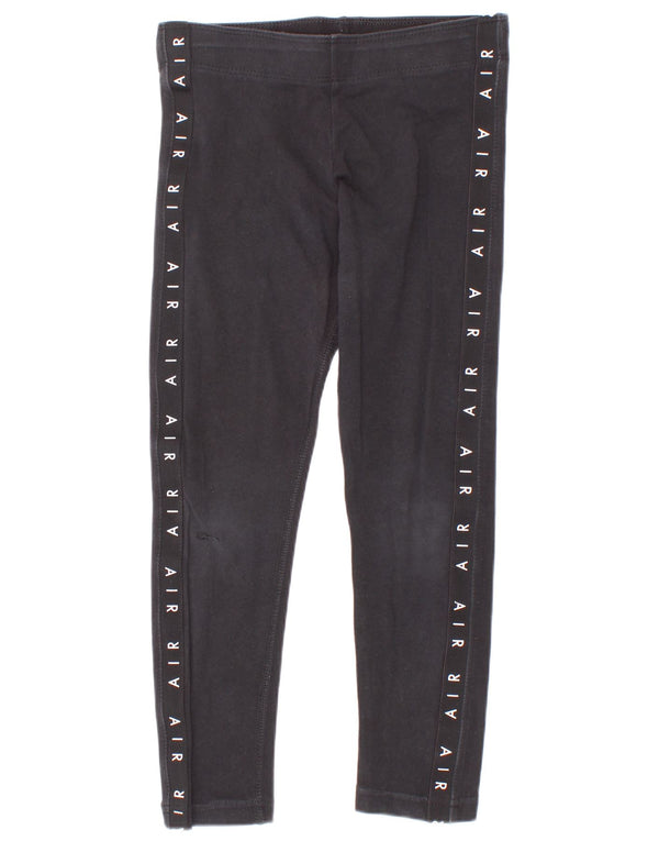 Legginsy dziewczęce Nike z grafiką, 6-7 lat XS, czarne, bawełniane