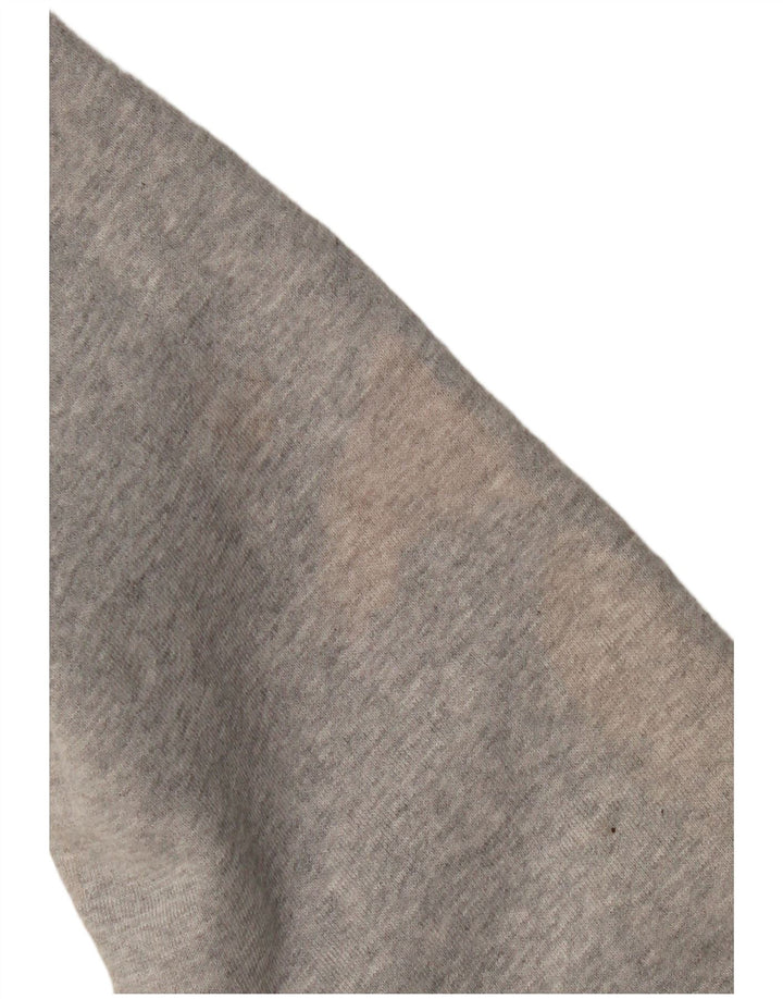 CREW CLOTHING Męski sweter z zamkiem błyskawicznym XL, szary, bawełniany