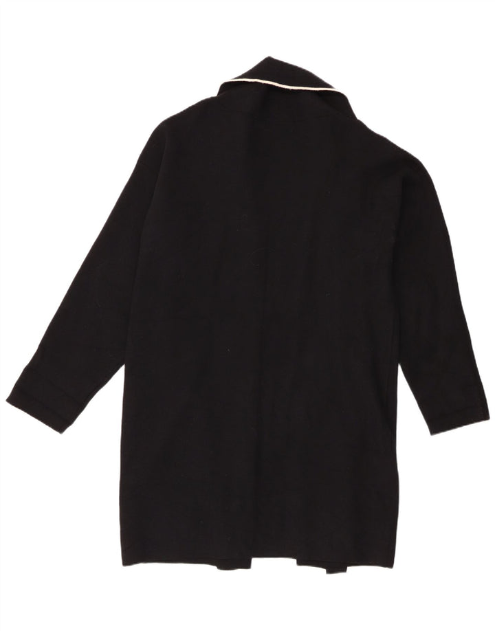 Sweter damski Zara z otwartym kardiganem UK 16, duża, czarna wiskoza