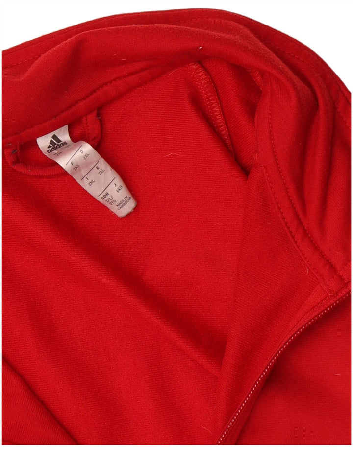 Adidas Męska bluza dresowa Top 2XL Czerwony poliester