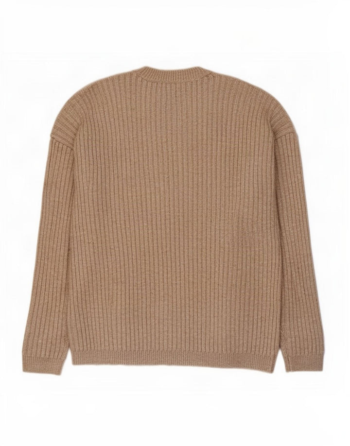Marks & Spencer Damski sweter z okrągłym dekoltem, UK 14, średni brąz