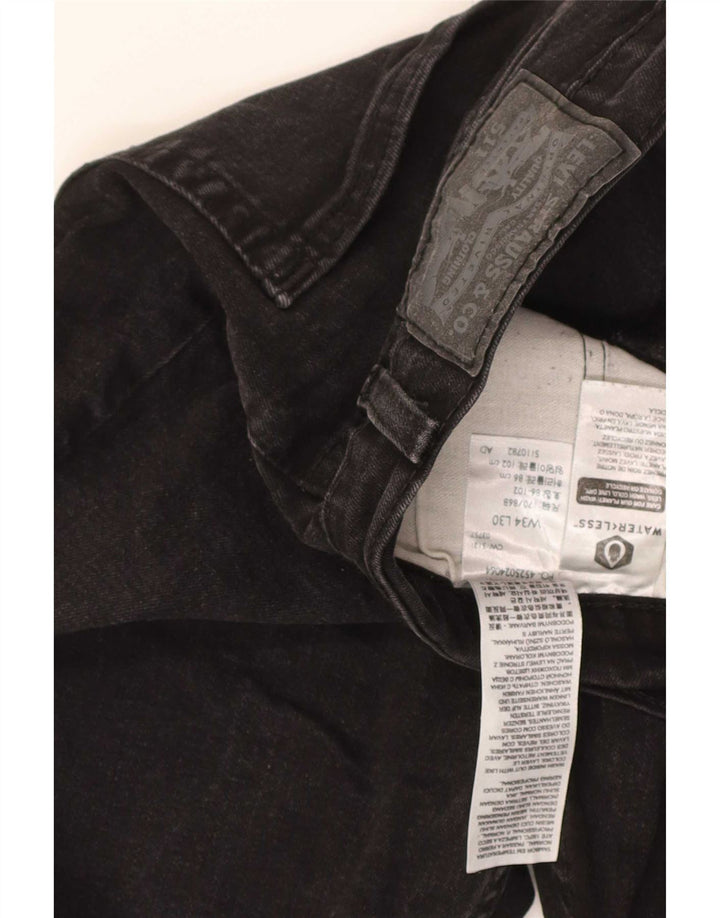 Męskie jeansy slim fit Levi's W34 L30 Czarna bawełna