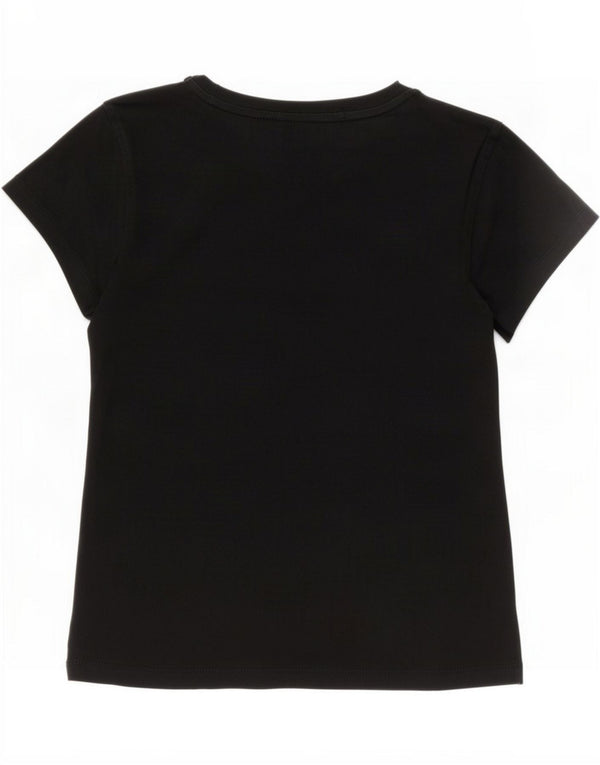 Calvin Klein Jeans Womens T-Shirt Top UK 6 XS Black Cotton