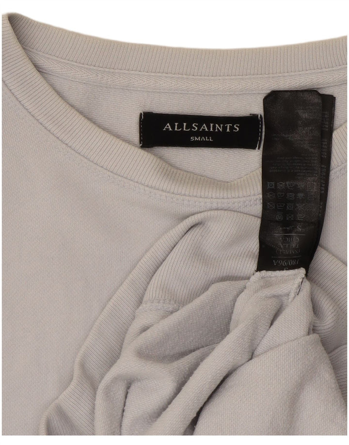 Męska bluza z kapturem ALL SAINTS, mała, niebieska, bawełniana