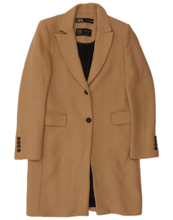 Płaszcz damski Zara UK 6 XS, beżowy, klasyczny