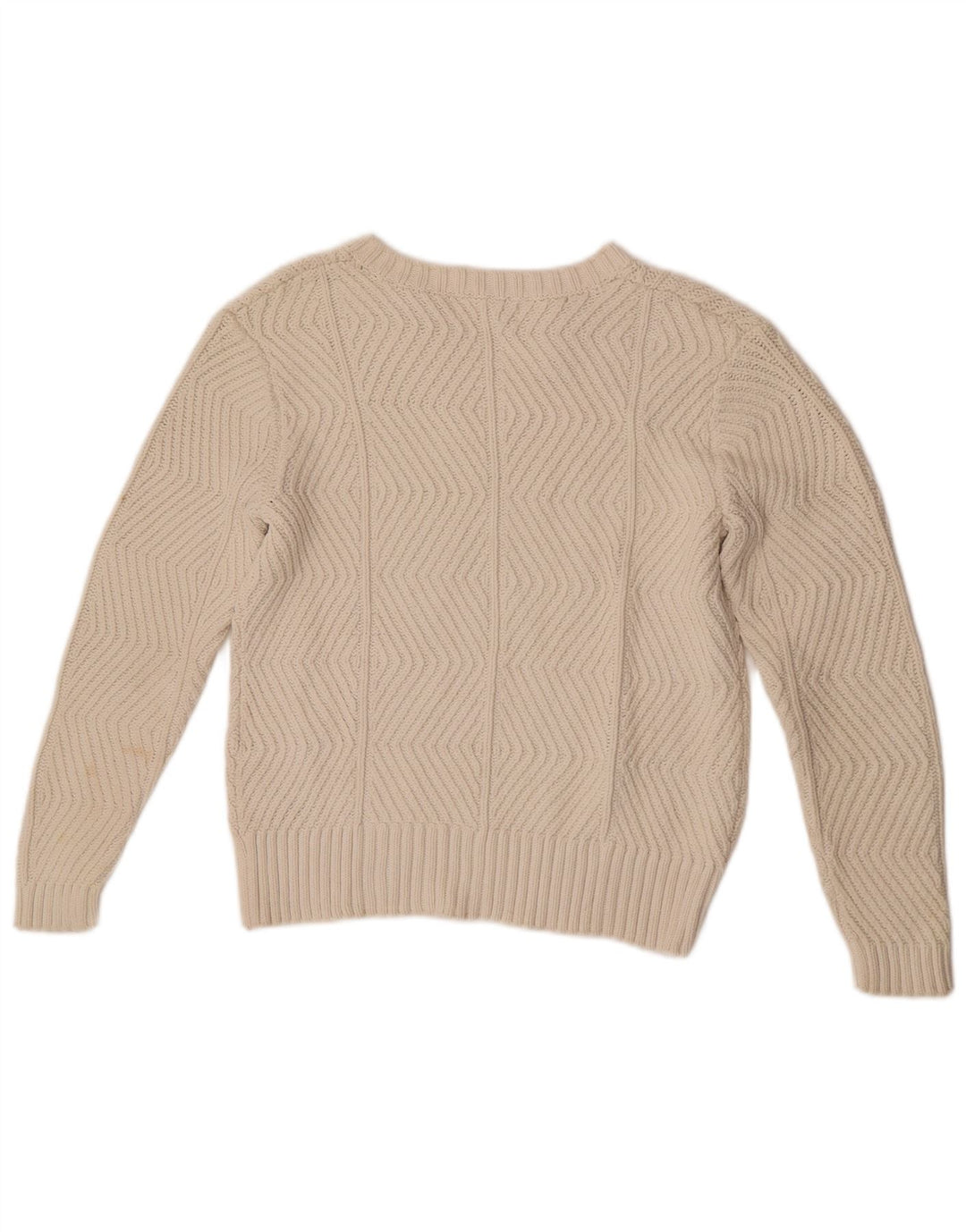 Marks & Spencer Damski sweter z dekoltem w kształcie litery V, UK 10, mały, w kolorze złamanej bieli