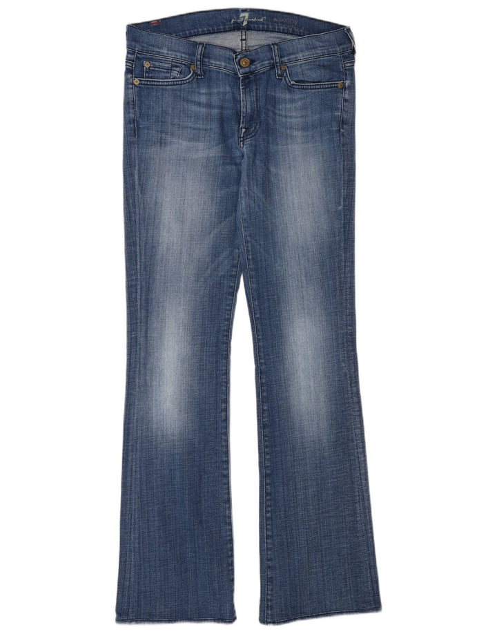 Damskie jeansy Skinny Bootcut 7 For All Mankind W28 L32 Niebieskie