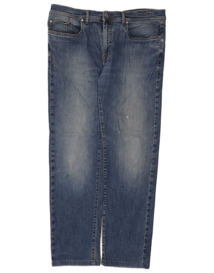 Męskie proste dżinsy Pierre Cardin W38 L32 Niebieskie bawełniane