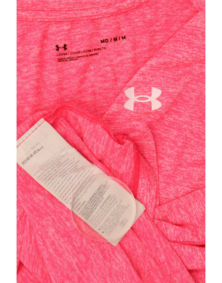 Damska koszulka z grafiką Under Armour Top UK 12, średni, różowy, nakrapiany poliester