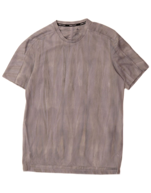 Męska koszulka Adidas Aeroready z grafiką, mała, szara koszulka z poliestru Tie Dye