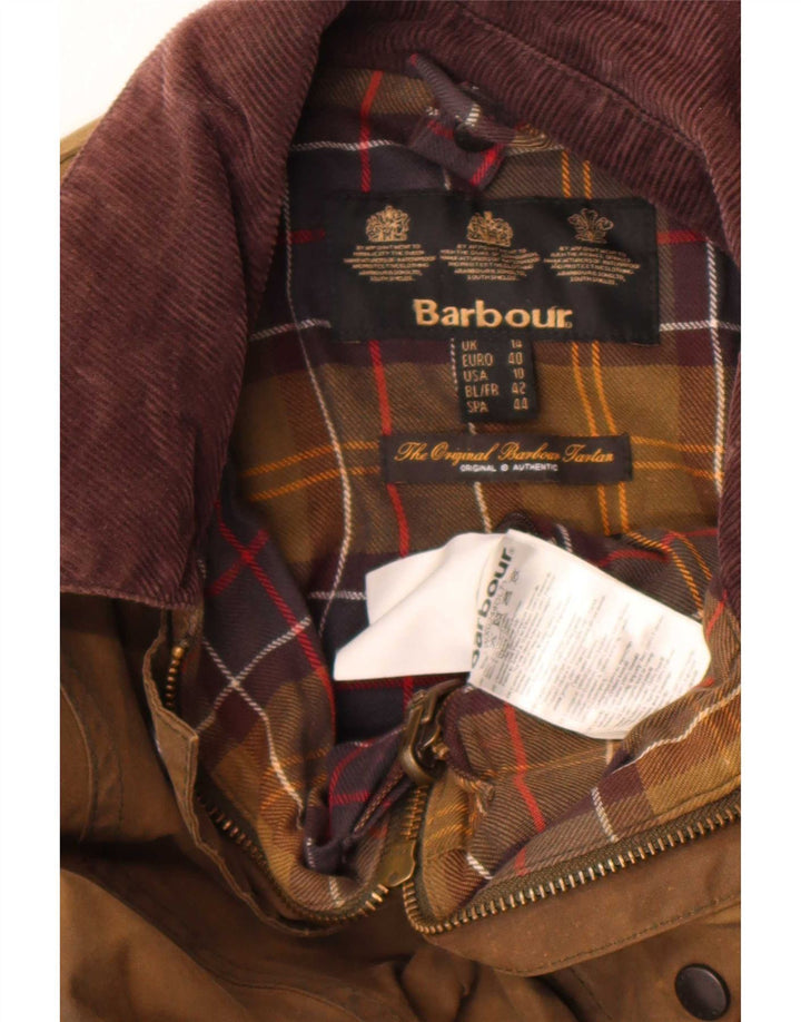 Kurtka damska Barbour z woskowanej bawełny UK 14, duża brązowa