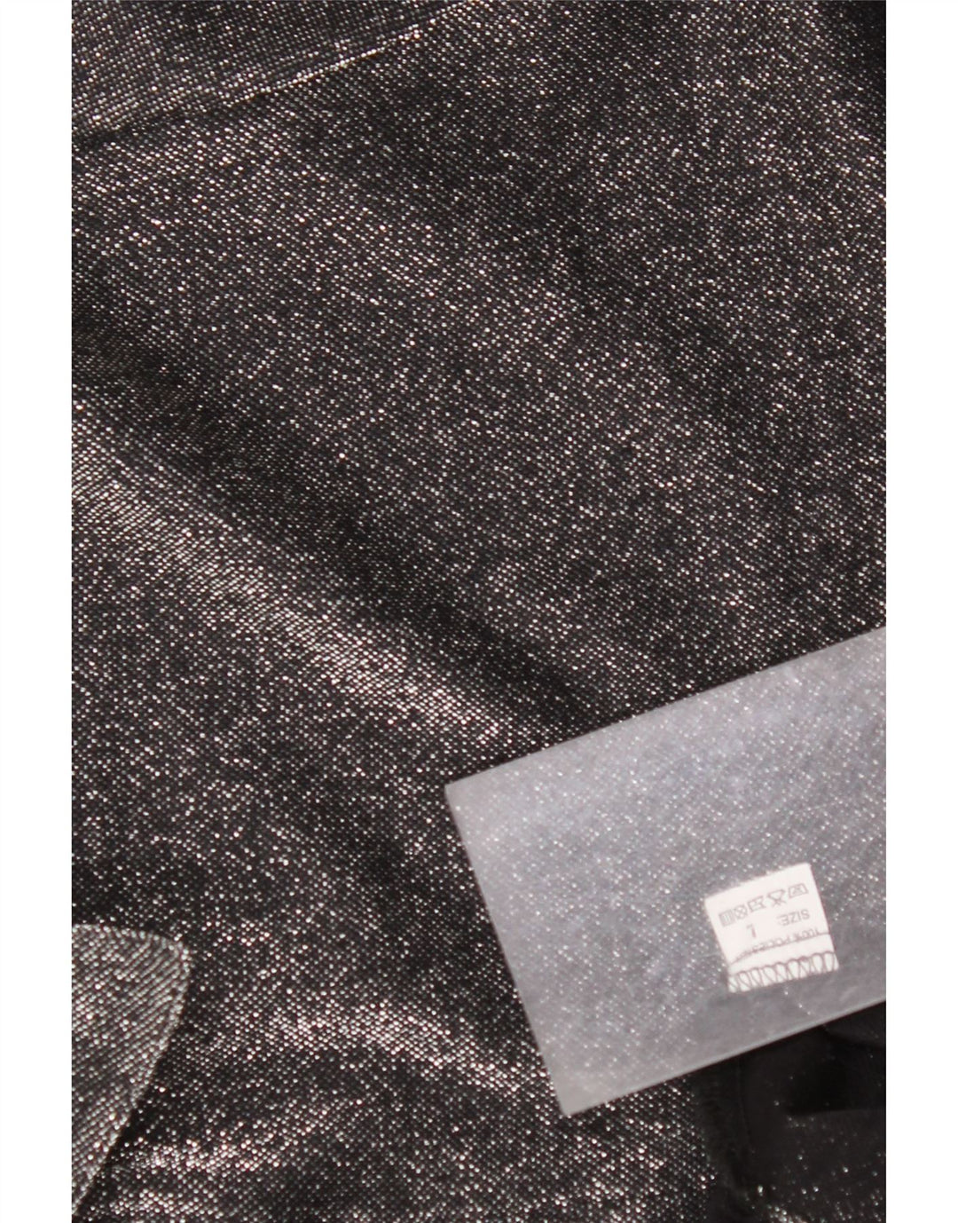 Damska bluzka koszulowa oversize VINTAGE UK 16, duża, czarna, nakrapiana, poliester