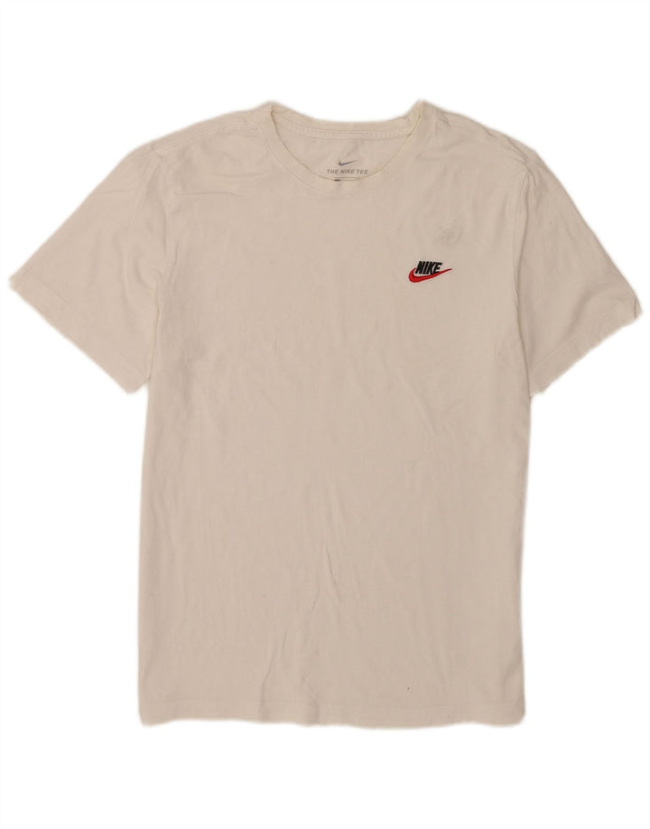 T-shirt męski Nike, średni, biały, bawełniany