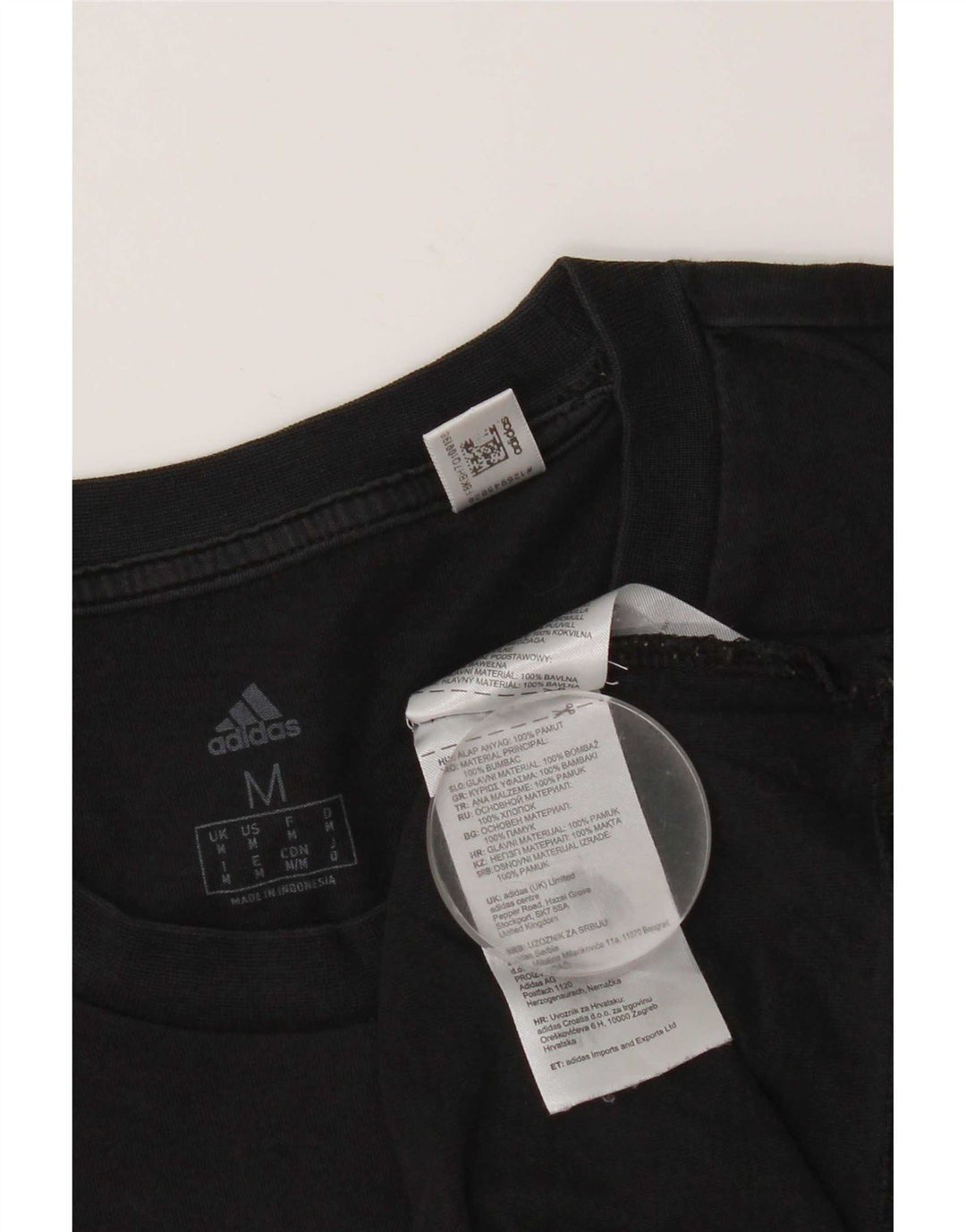 Męska koszulka z grafiką Adidas, średnia, czarna bawełna