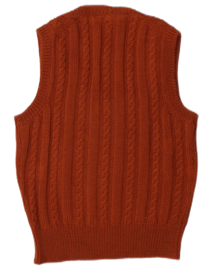 Tank top damski w stylu vintage, UK 14, średni brąz