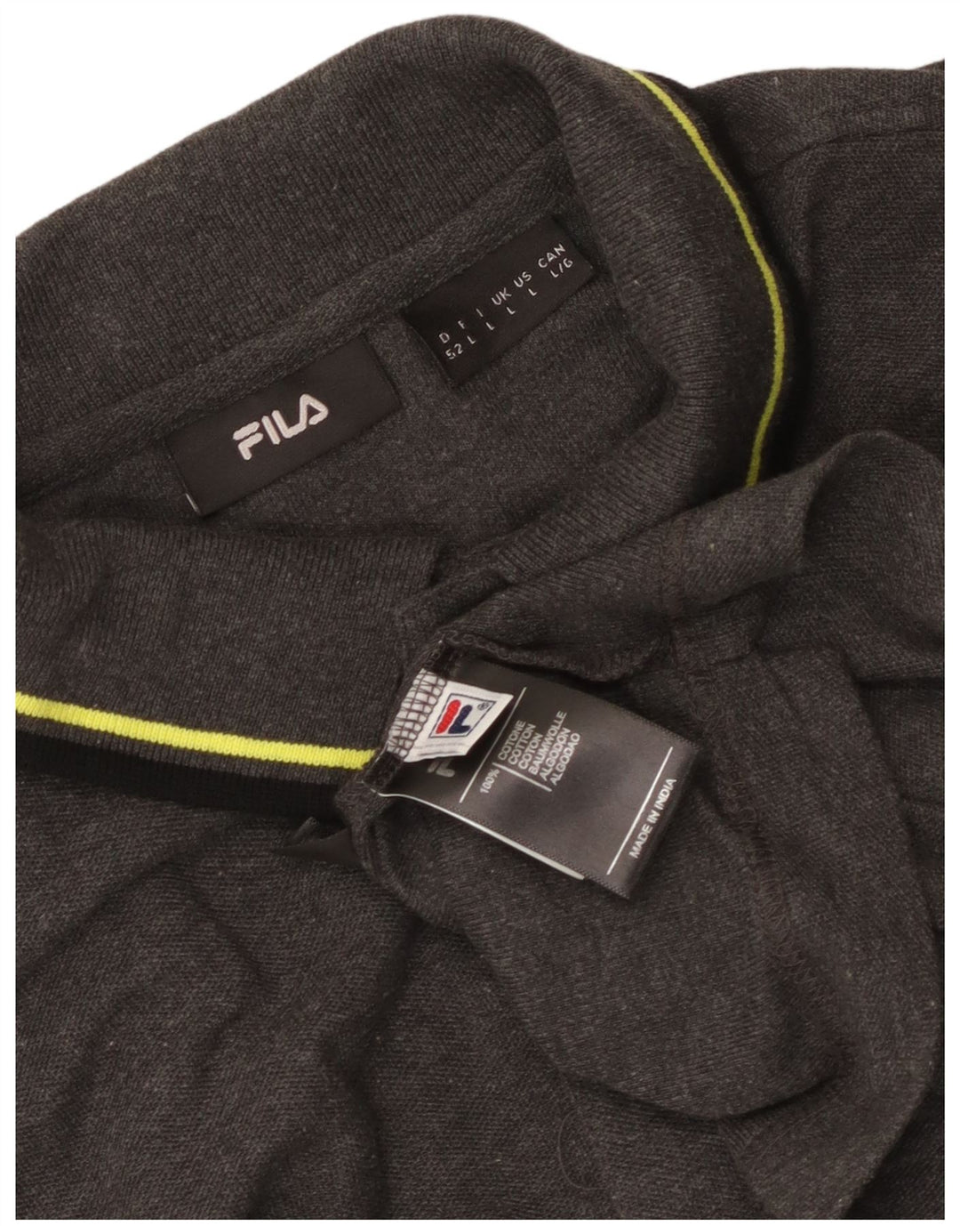 Męska koszulka polo Fila, duża, szara, bawełniana