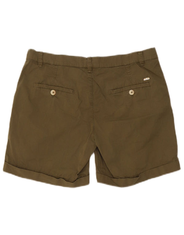 Damskie spodenki Chino Massimo Dutti o swobodnym kroju EU 38 Small W28 Khaki Cotton